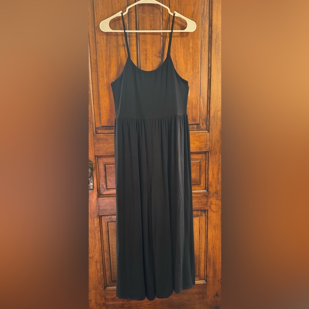 Athleta Bliss Sleep Romper Black Size Medium Tencel Lyocell Spandex Blend
